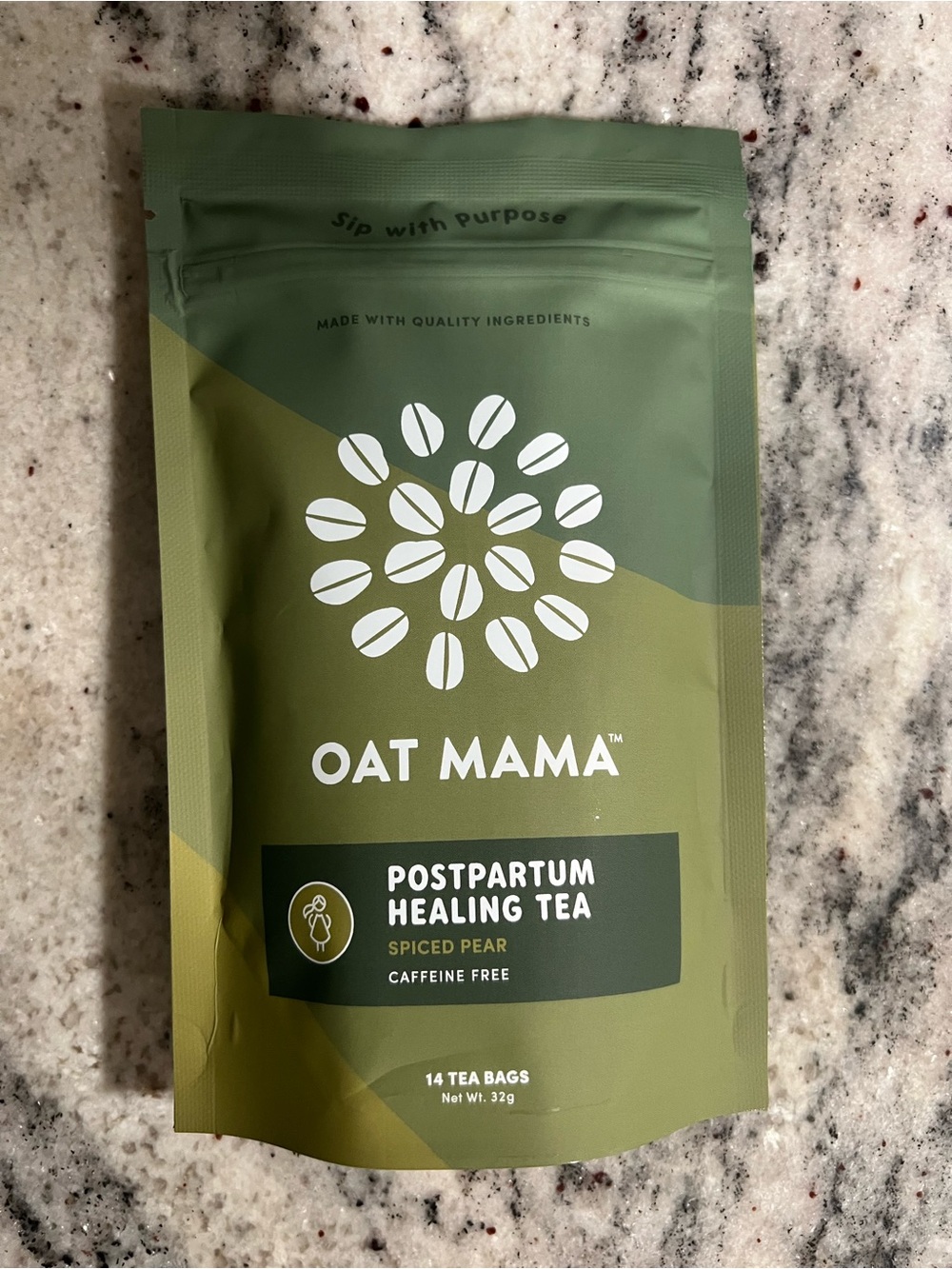 Oat Mama Postpartum Healing Tea Spiced Pear 14 Bags NEW Sealed